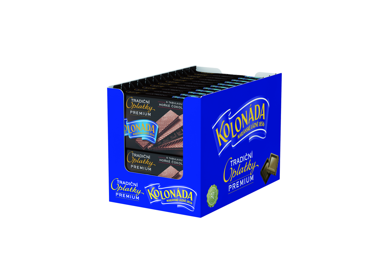 OPAVIA Kolonáda Premium lázeňské oplatky hořká čokoláda 22 x 92 g