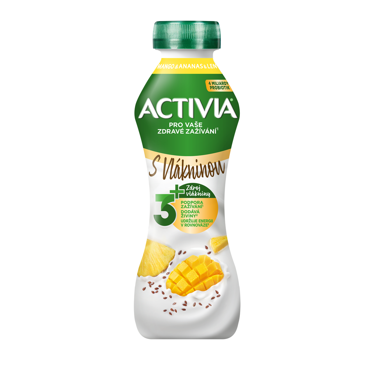 ACTIVIA Nápoj mango s lněnými semínky 8 x 270 g
