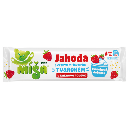 MÍŠA Jahoda s tvarohem v kakaové polevě mraž. 50 x 55 ml