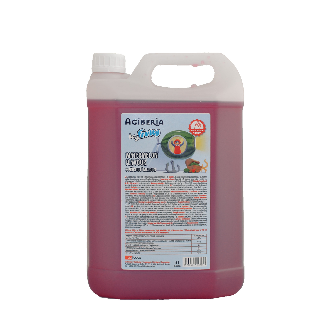 AGIBERIA Icy Fruity Sirup příchuť meloun 5 l