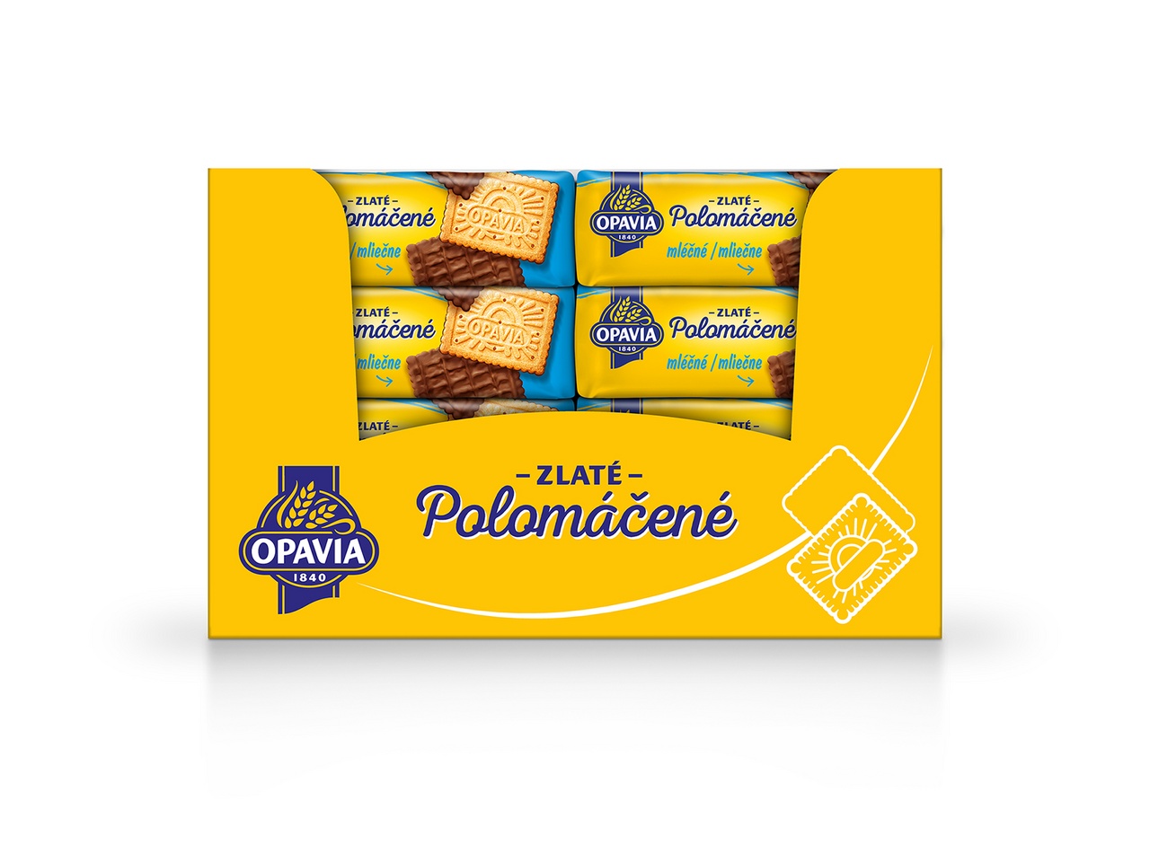 OPAVIA Zlaté polomáčené mléčné sušenky 36 x 100 g