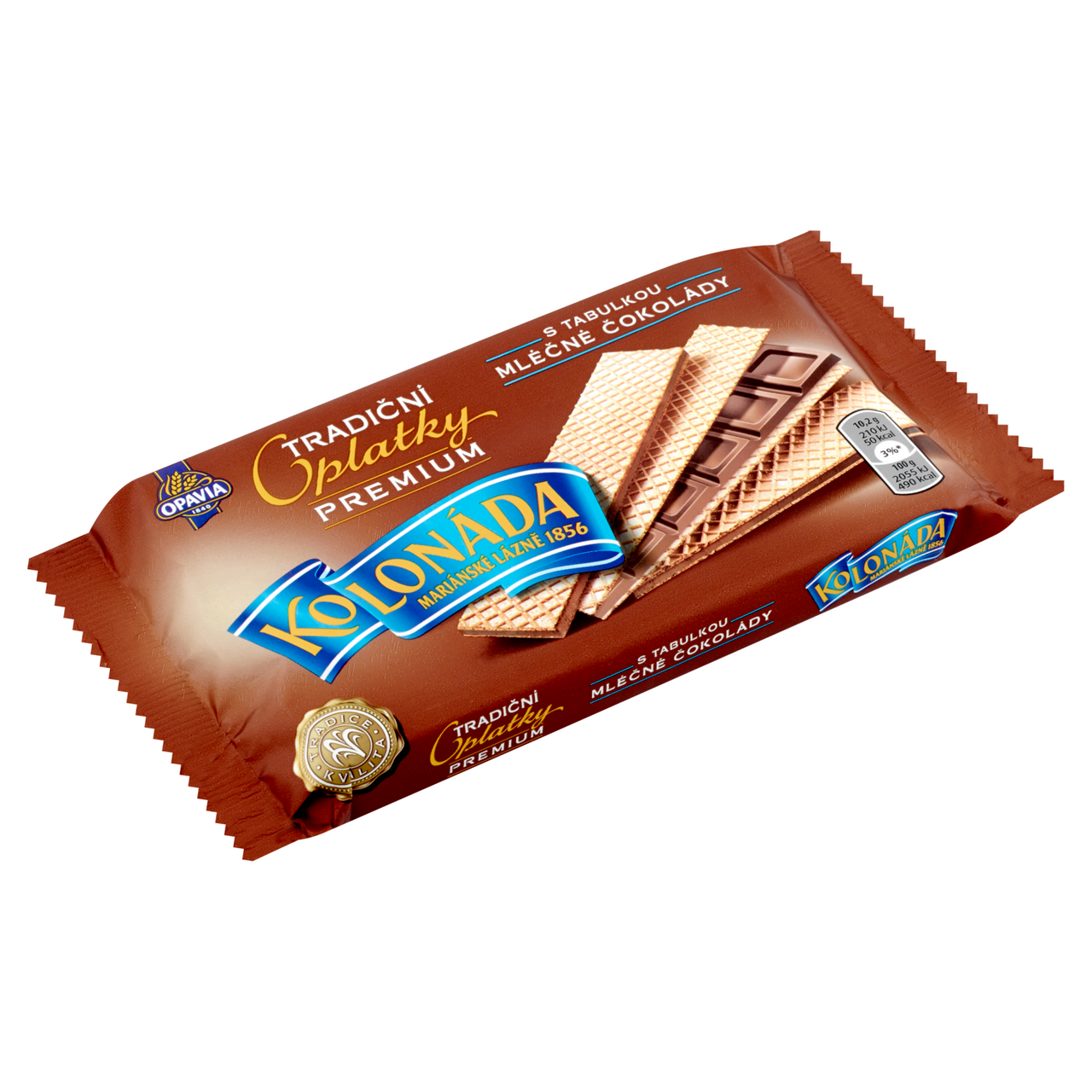 OPAVIA Kolonáda Premium lázeňské oplatky mléčná čokoláda 22 x 92 g