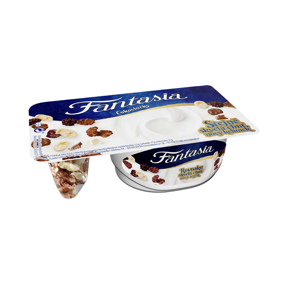 Danone Fantasia jogurt Křupy křup (čokovločky) chlaz. 12 x 102 g
