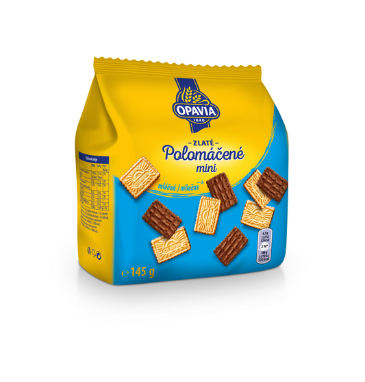OPAVIA Zlaté polomáčené sušenky mini mléčné 12 x 145 g