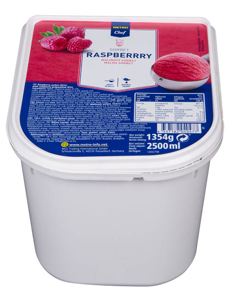 METRO Chef Sorbet malinový mraž. 2,5 l