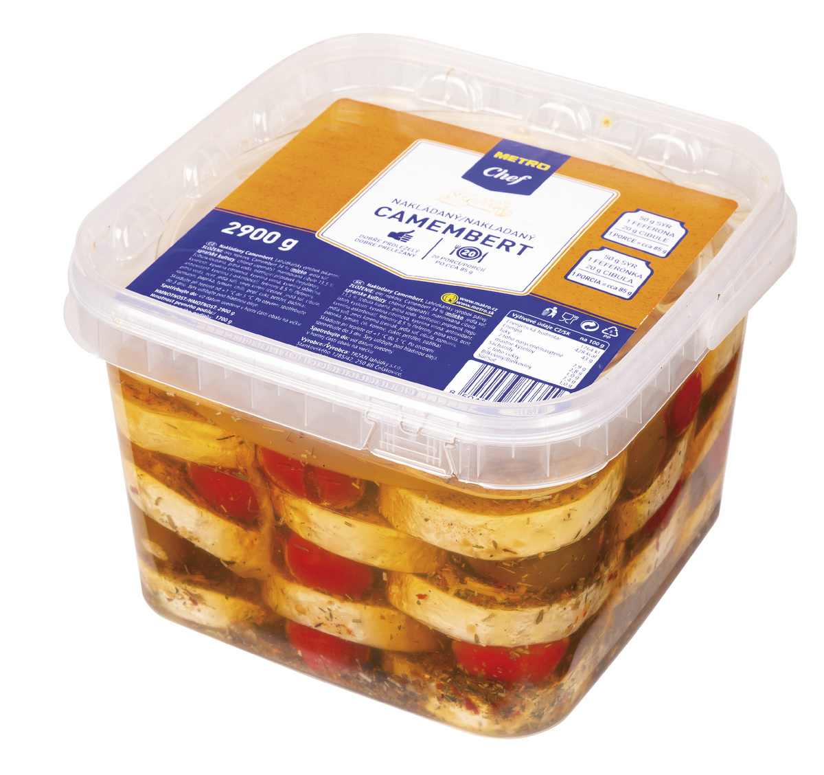 METRO Chef Camembert nakládaný sýr (pevný podíl 1,7 kg) chlaz. 2,9 kg