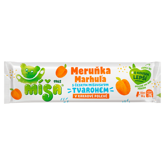 MÍŠA Meruňka s tvarohem v kakaové polevě mraž. 50 x 55 ml