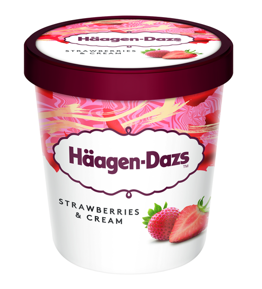 Häagen-Dazs Zmrzlina Strawberry/jahoda Cream mraž. 460 ml