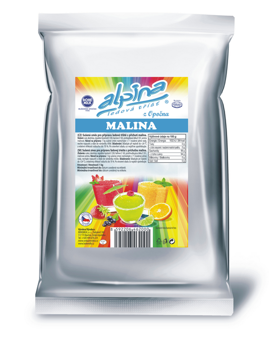 BOHEMILK Alpina Ledová tříšť příchuť malina 1 kg