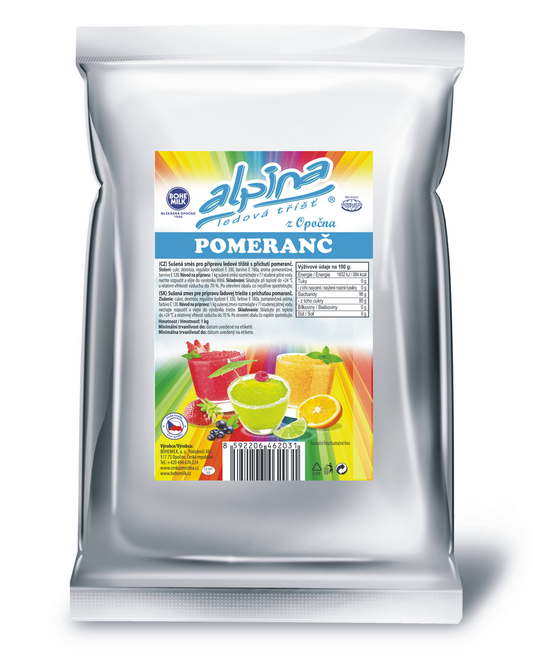 Bohemilk Alpina Ledová tříšť příchuť pomeranč 1 kg