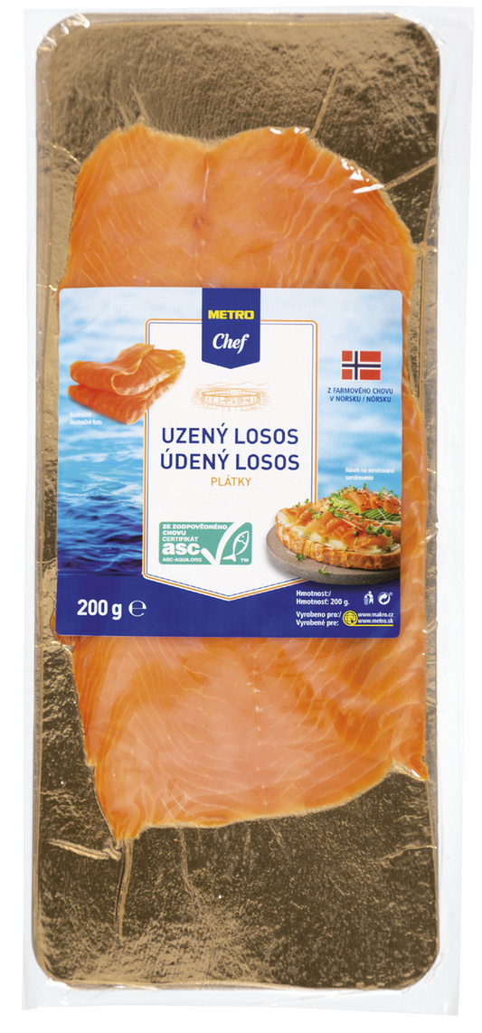 METRO Chef Losos uzený plátky ASC chlaz. 200 g