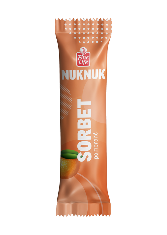 Fine Life Nuknuk pomerančový sorbet mraž. 25 x 50 ml