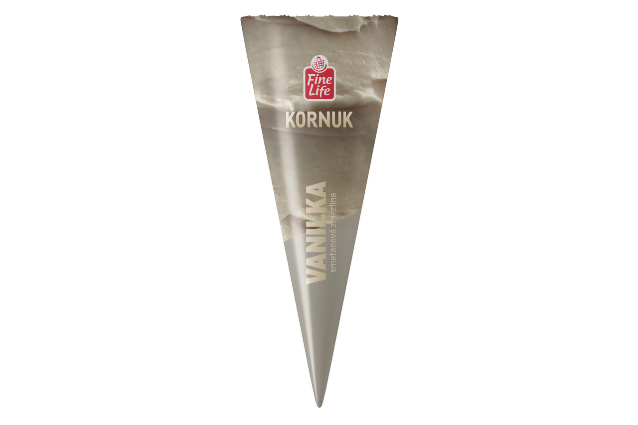 Fine Life Kornuk vanilka smetanový mraž. 24 x 120 ml