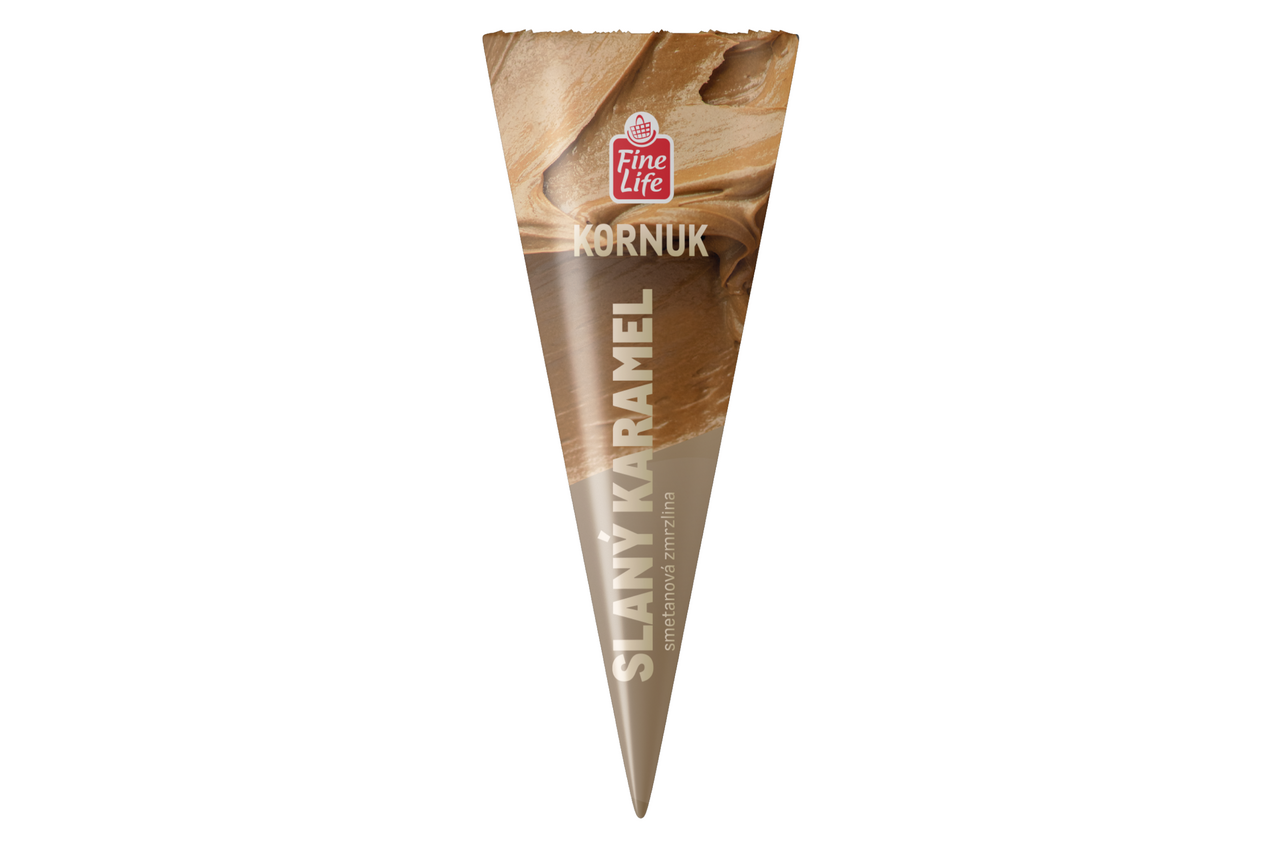 Fine Life Kornuk slaný karamel smetana mraž. 120 ml