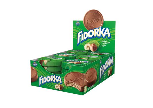 OPAVIA Fidorka Lux mléčná s oříšky 30 x 30 g